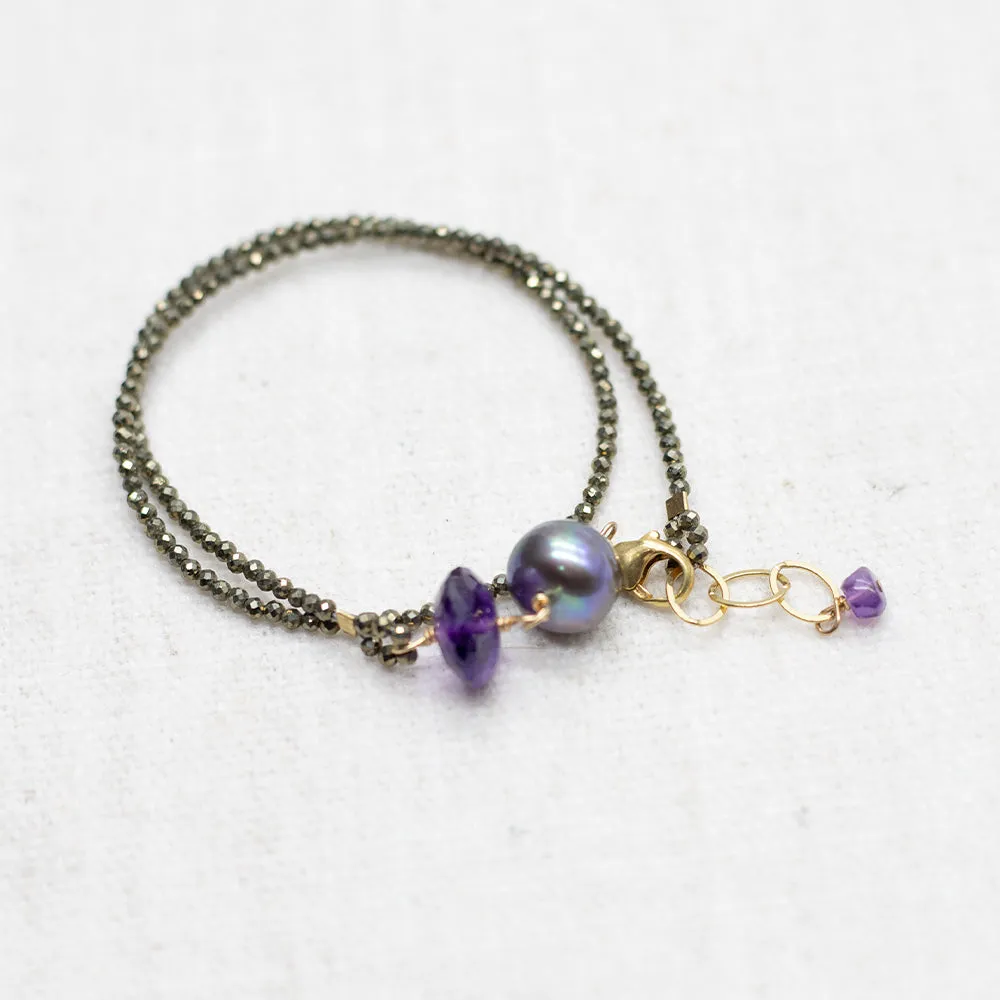Amethyst Wisteria Wrap Bracelet