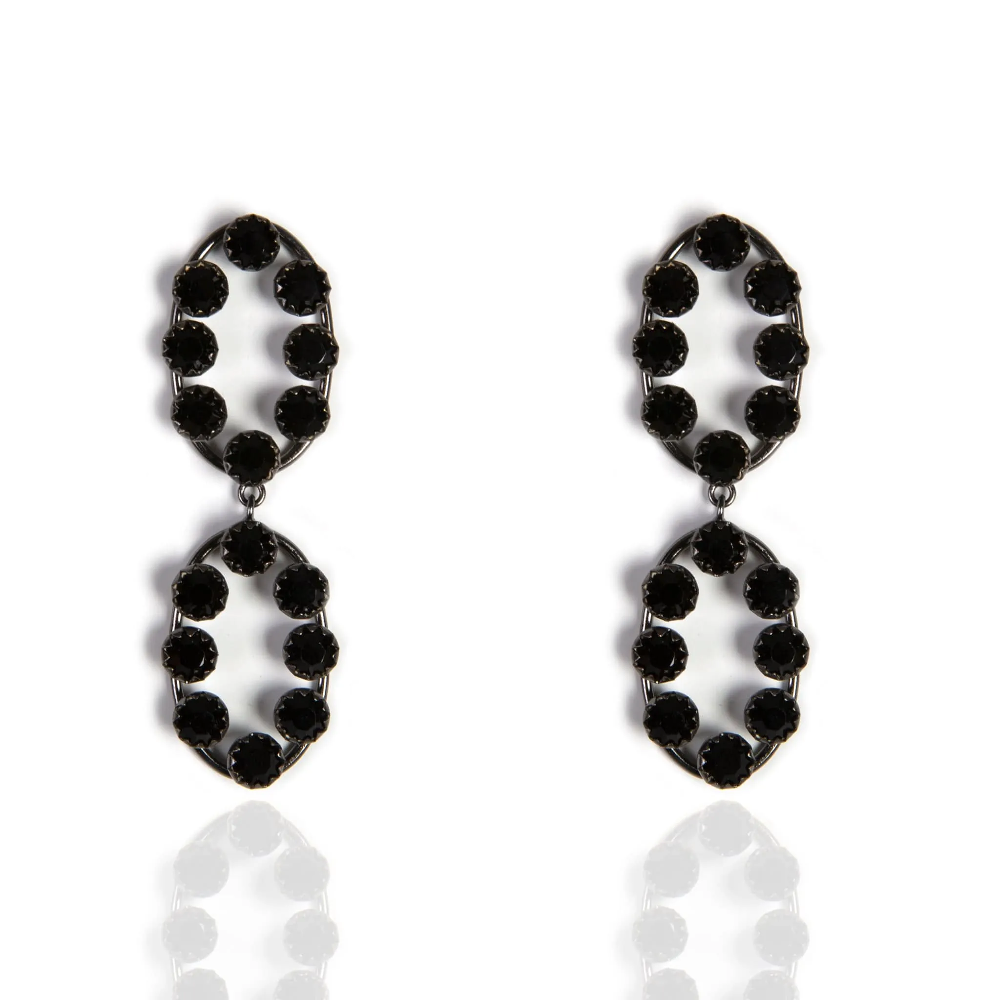 Amulets of Glamour Earrings-Jet