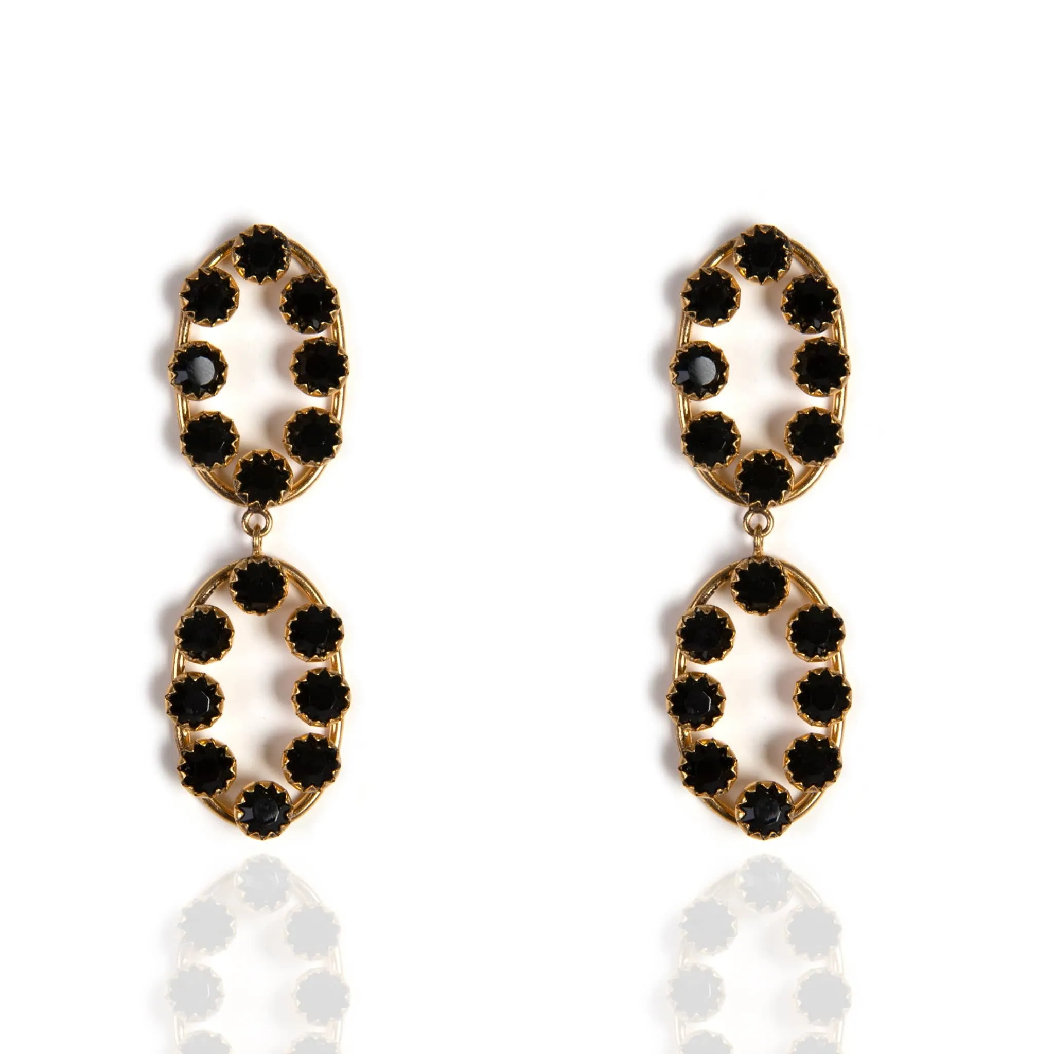 Amulets of Glamour Earrings-Jet