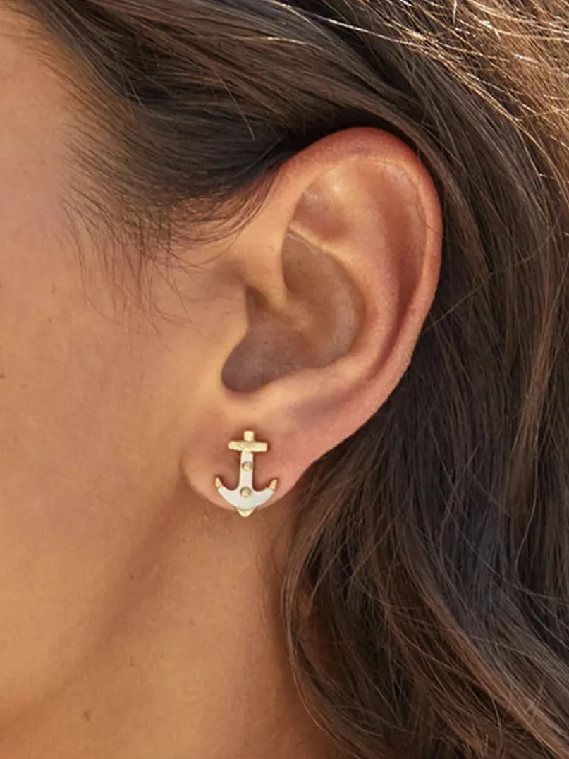 Anchor Stud Earrings