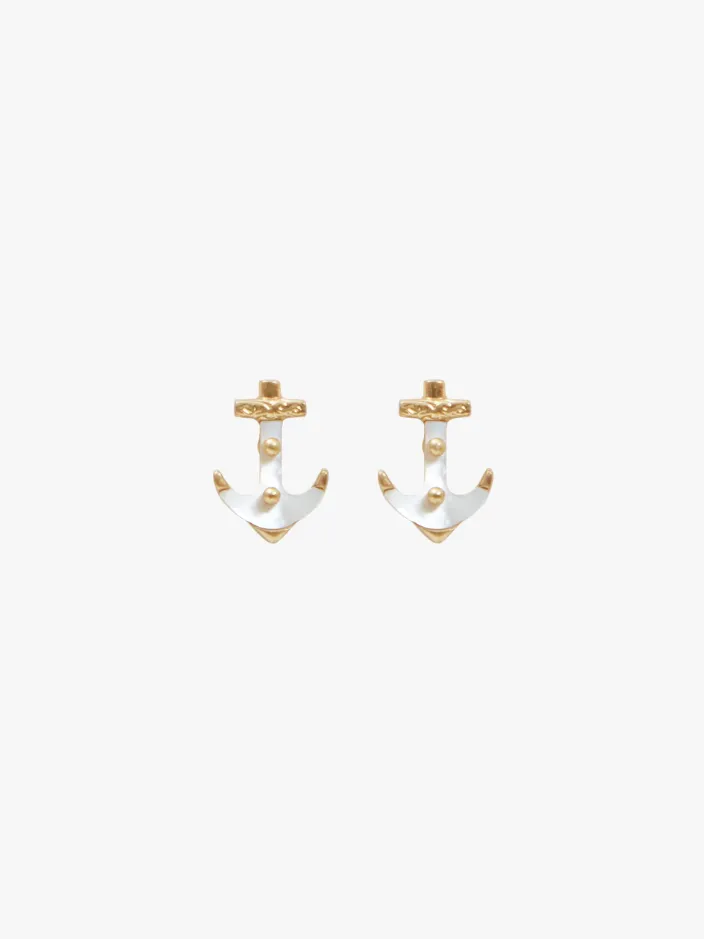 Anchor Stud Earrings