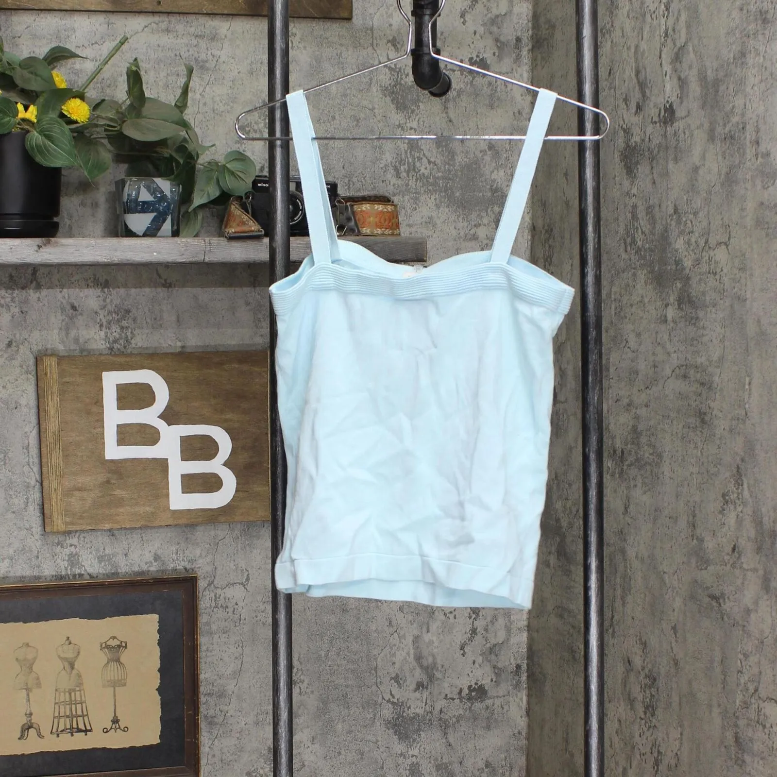 Anne Klein Womens Knit Tank Top Sweater 10828188 Ocean Sky Blue S