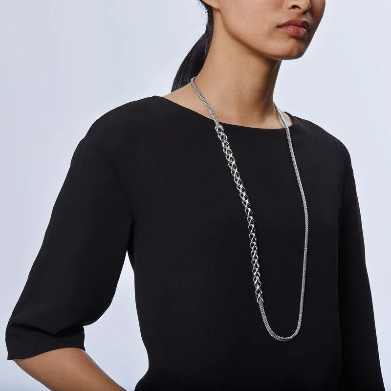 Asli Classic Chain transformable Necklace in Silver