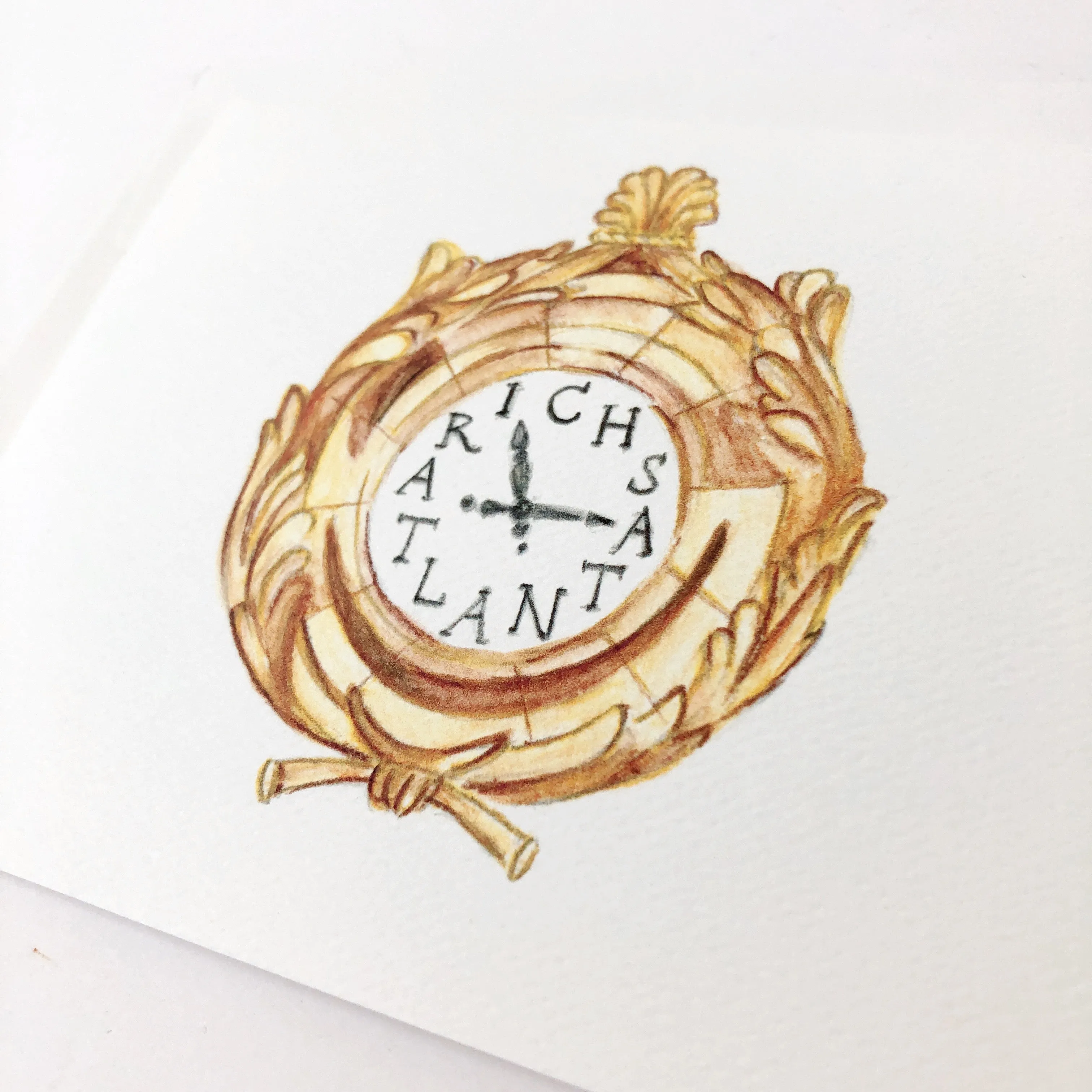 Atlanta Rich's Clock Greeting Card