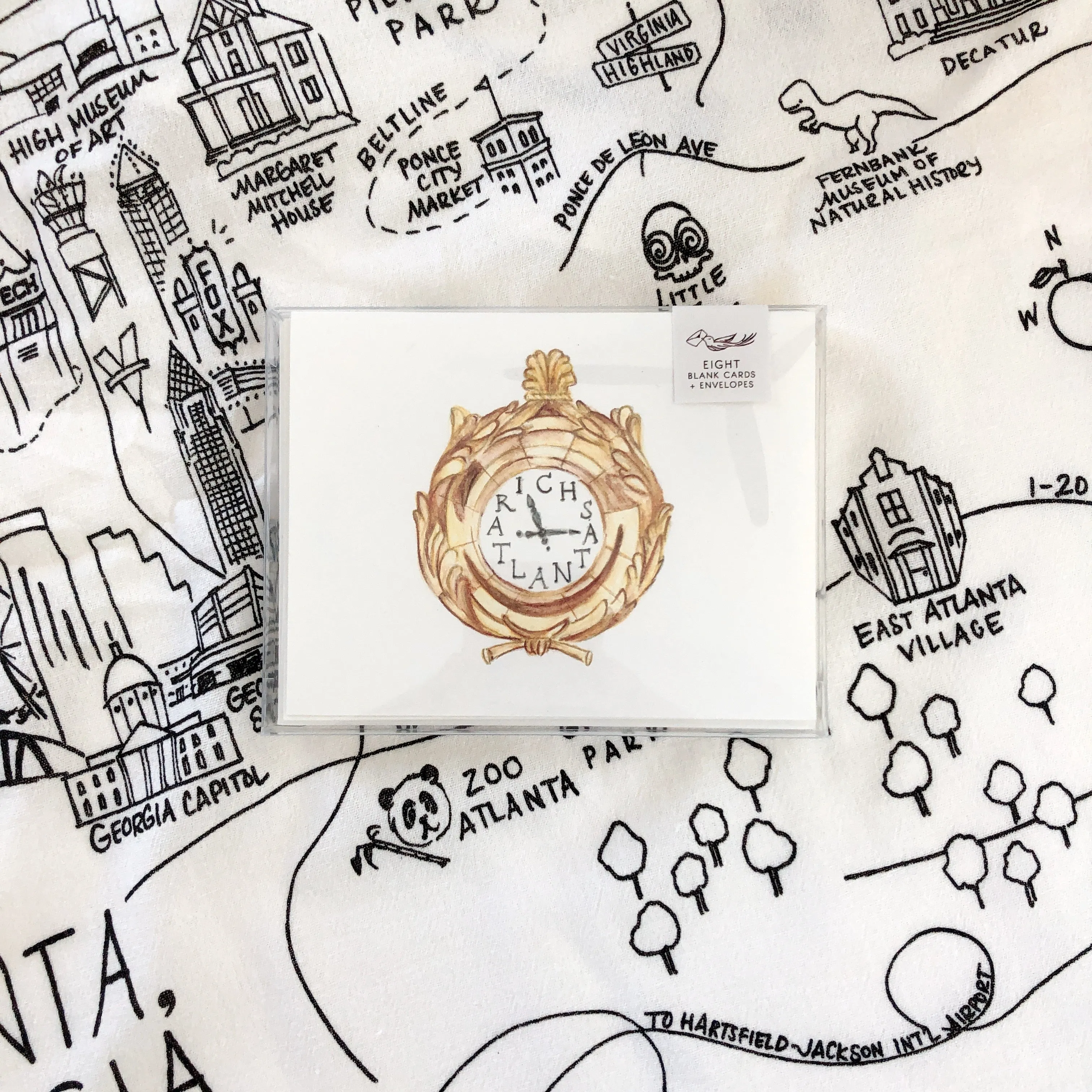 Atlanta Rich's Clock Greeting Card