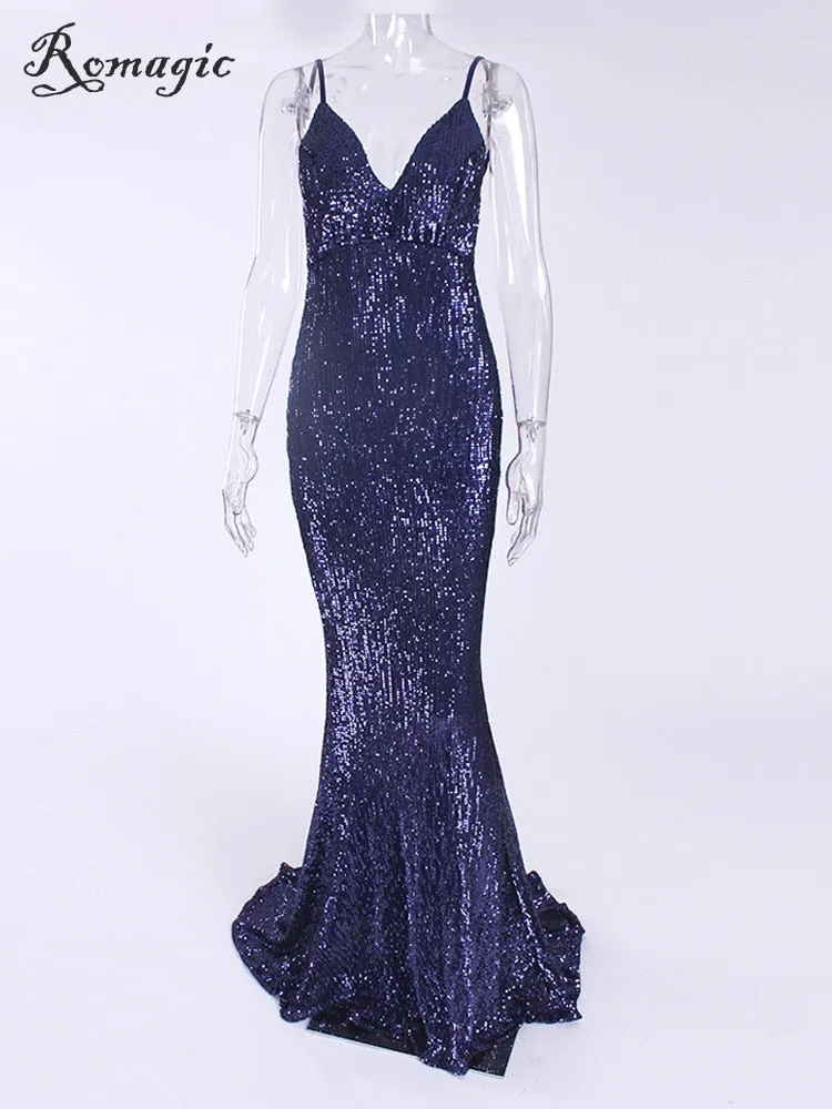 Backless Deep V Neck Sleeveless Dress