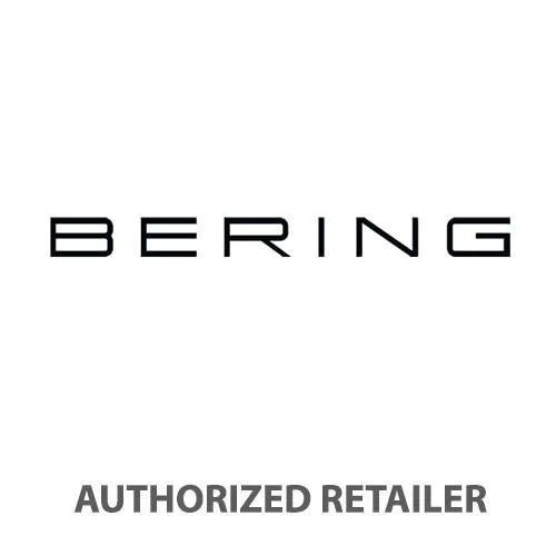 BERING Classic 36mm Polished Rose Gold Grey Mesh Strap Unisex Watch 13436-369
