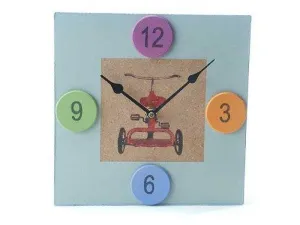 Blue Clock with Tricycle