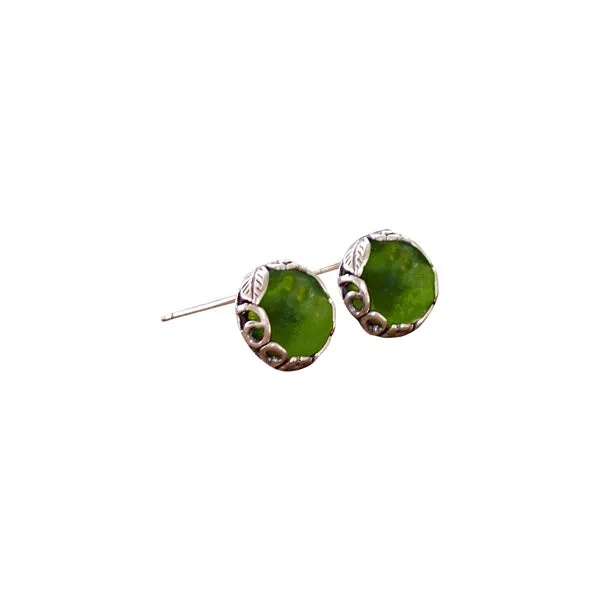 Botanical Sterling Silver Post Earrings