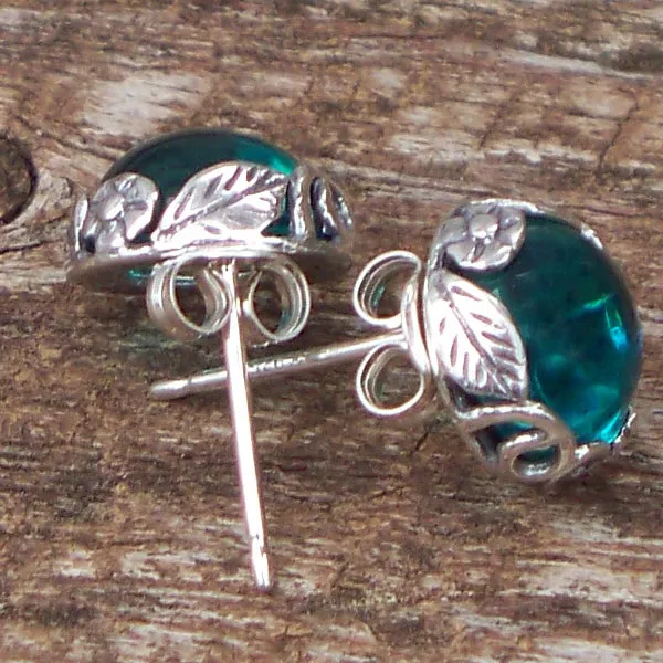 Botanical Sterling Silver Post Earrings