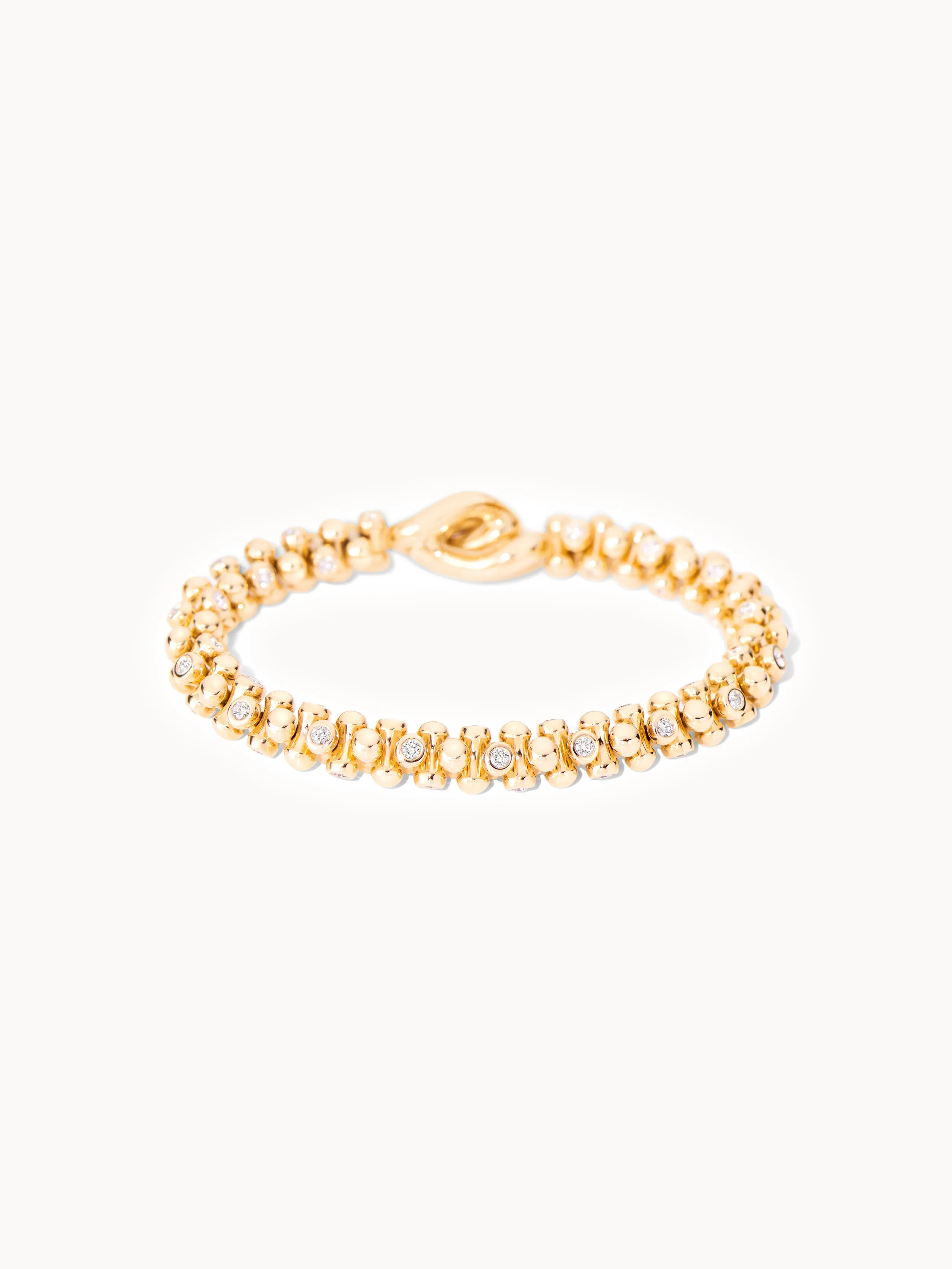 Bracelet ALWAYS DIAMONDS alternating Classic 18K yellow gold