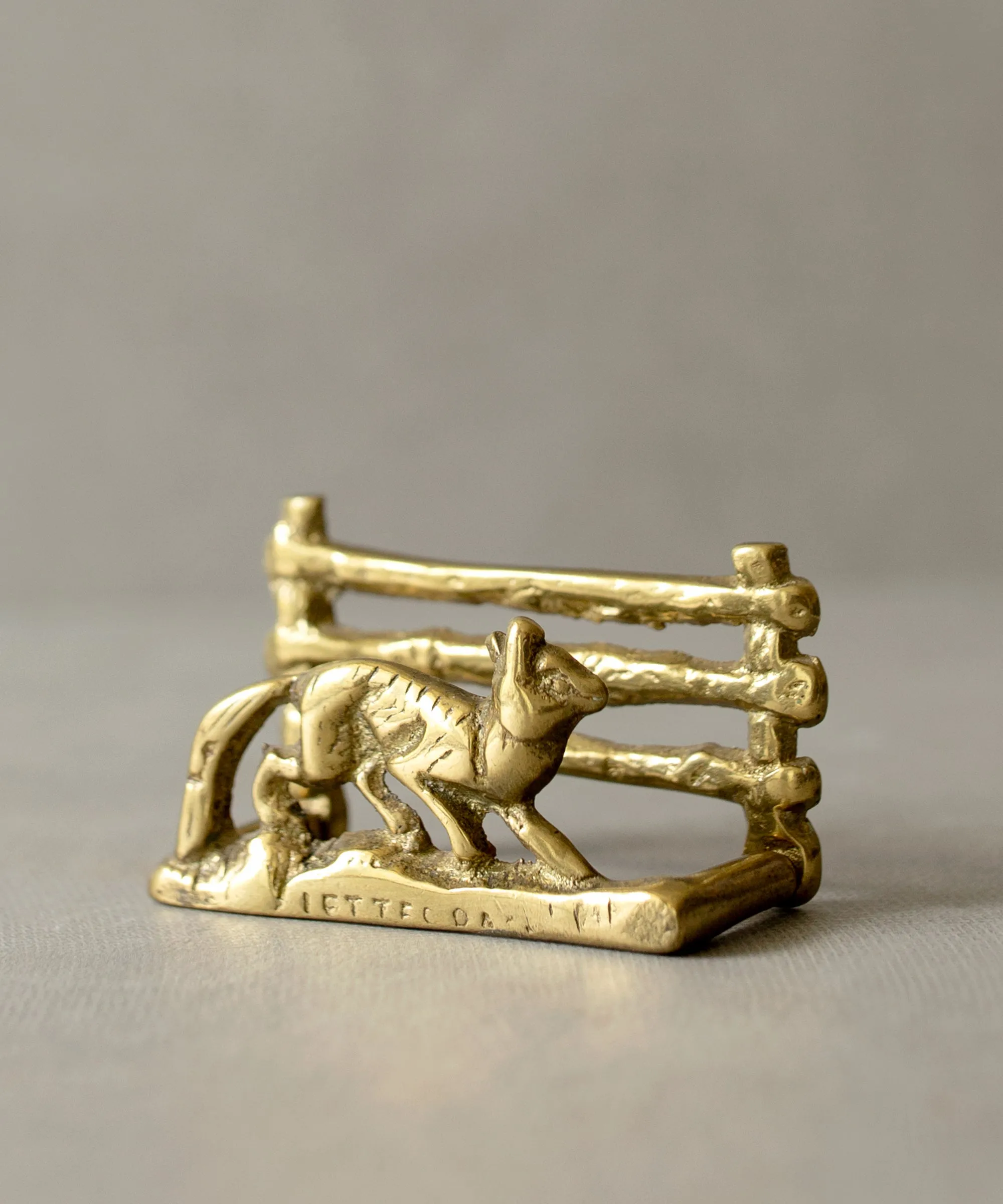Brass Fox Letter Holder