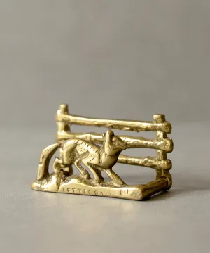 Brass Fox Letter Holder