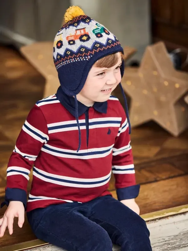 Burgundy Stripe Rugby Top