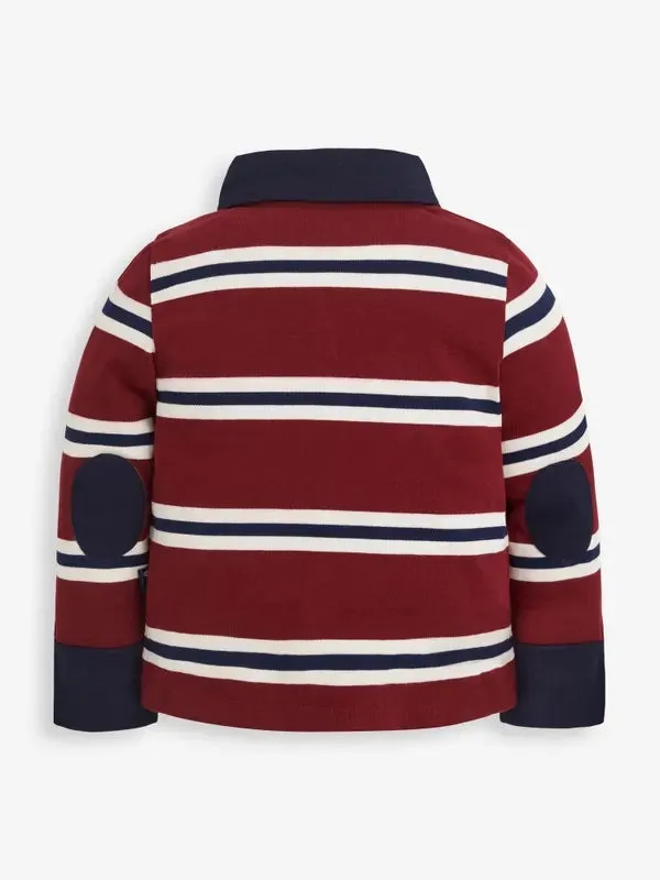 Burgundy Stripe Rugby Top
