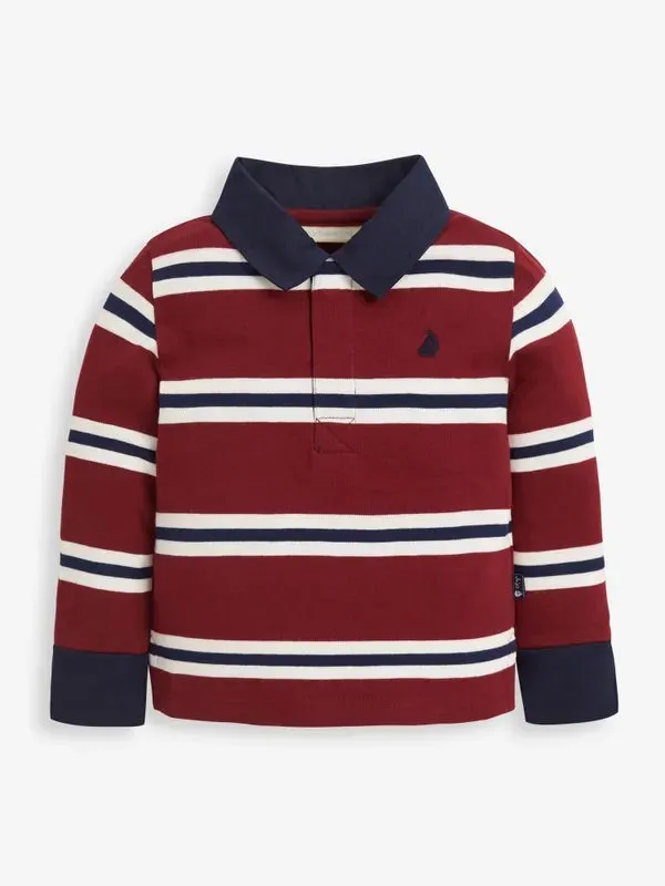 Burgundy Stripe Rugby Top