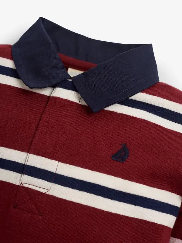 Burgundy Stripe Rugby Top