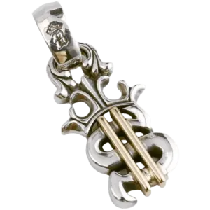 BWL Dollar Sign with 18K Gold Bars Pendant