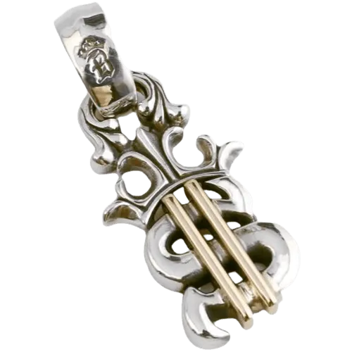 BWL Dollar Sign with 18K Gold Bars Pendant
