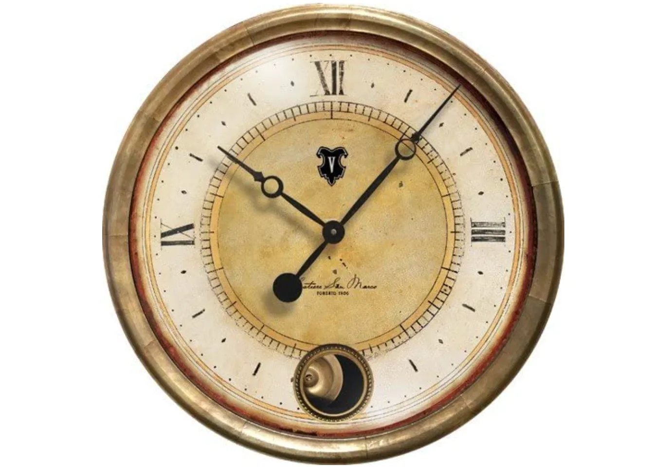 Caffe Venezia Cream Clock