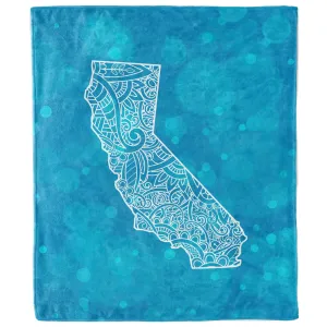 California Blanket | California State Mandala Blanket | California Home Blanket