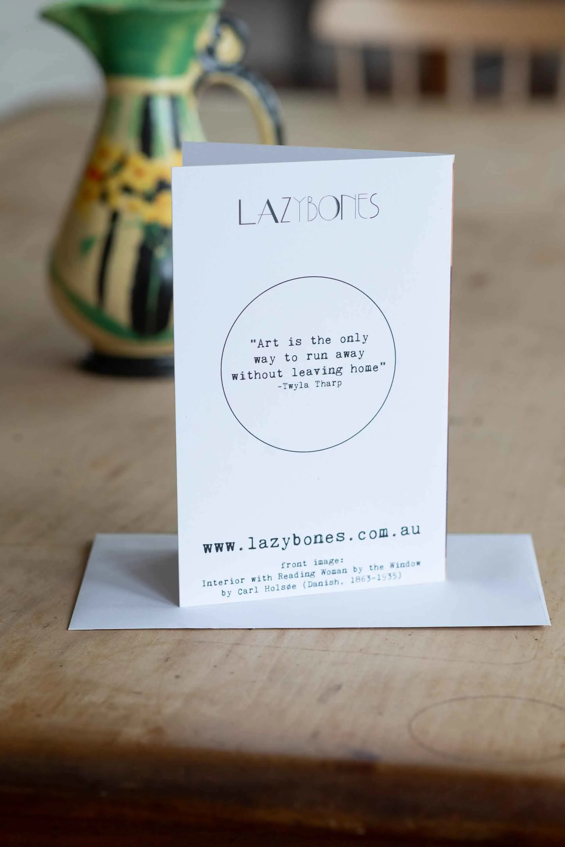 Card "Reading Woman"