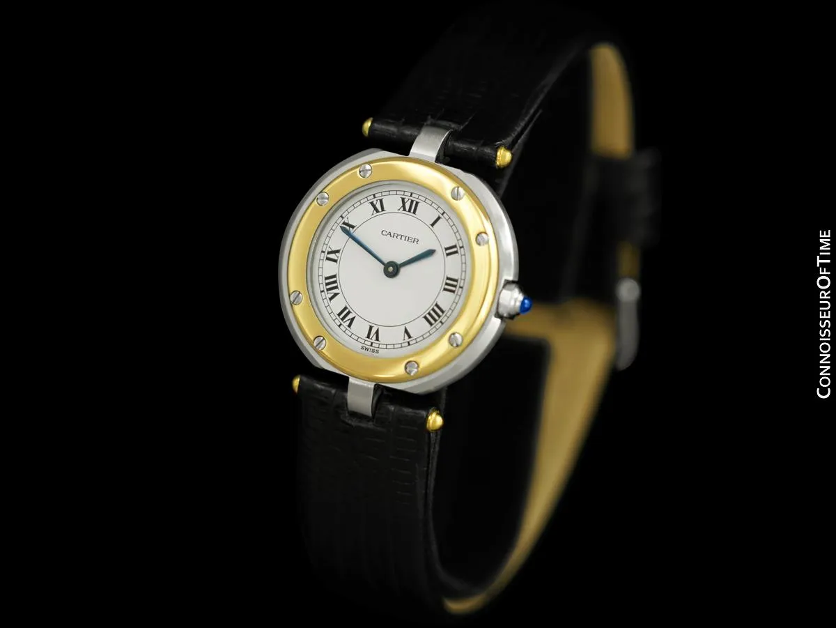 Cartier Santos Vendome Ladies Quartz Watch - Stainless Steel & 18K Gold