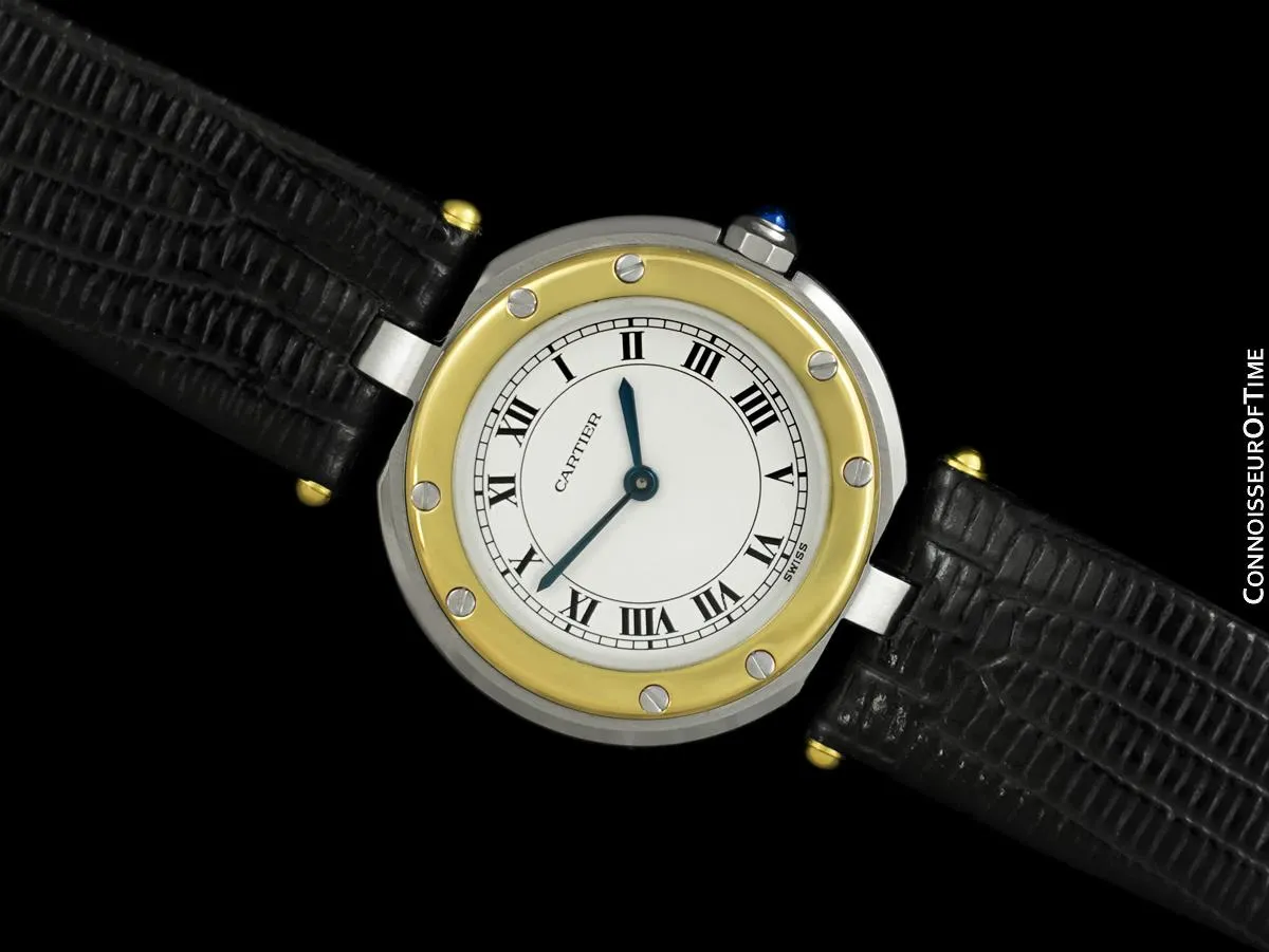 Cartier Santos Vendome Ladies Quartz Watch - Stainless Steel & 18K Gold