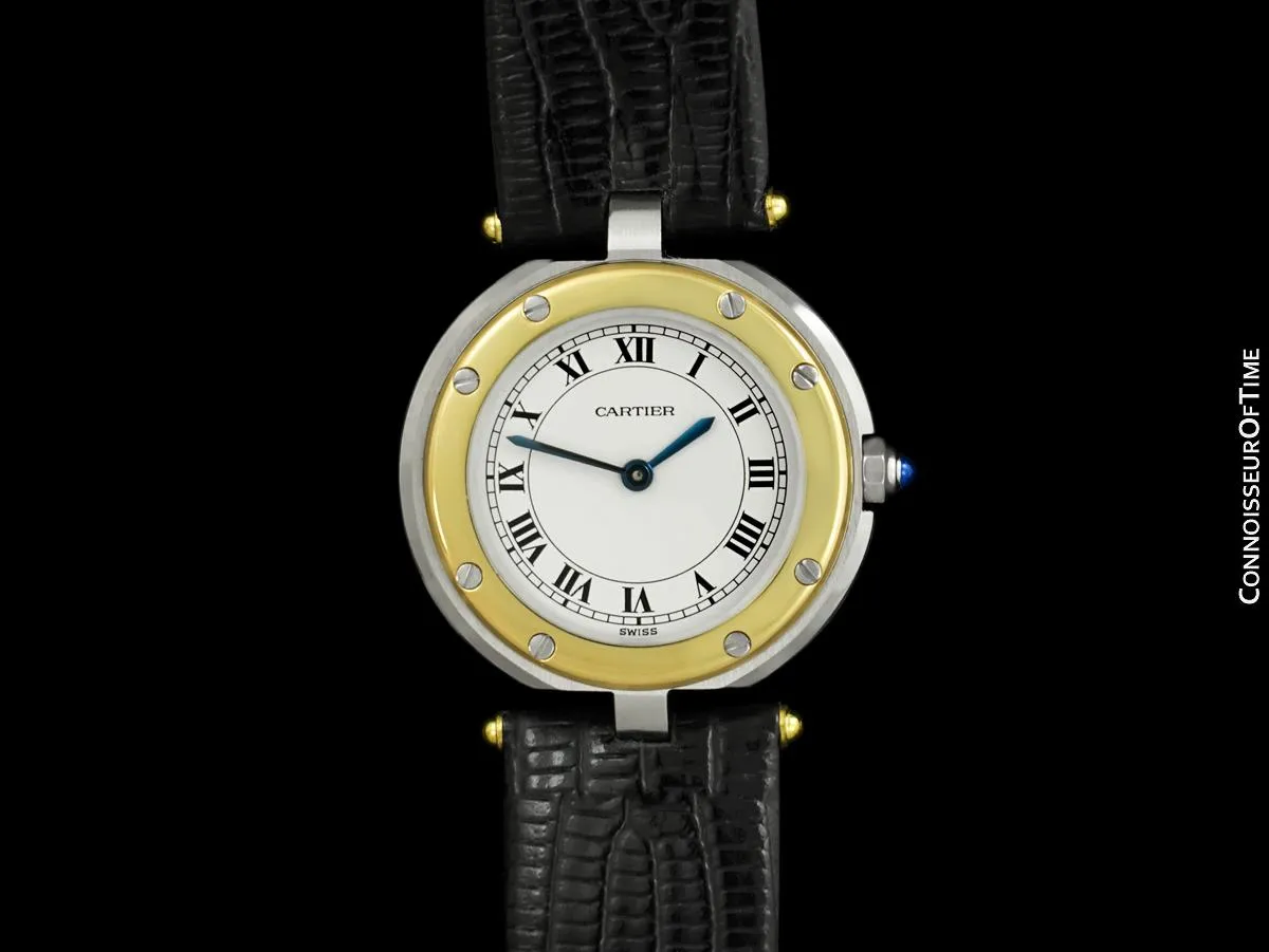 Cartier Santos Vendome Ladies Quartz Watch - Stainless Steel & 18K Gold