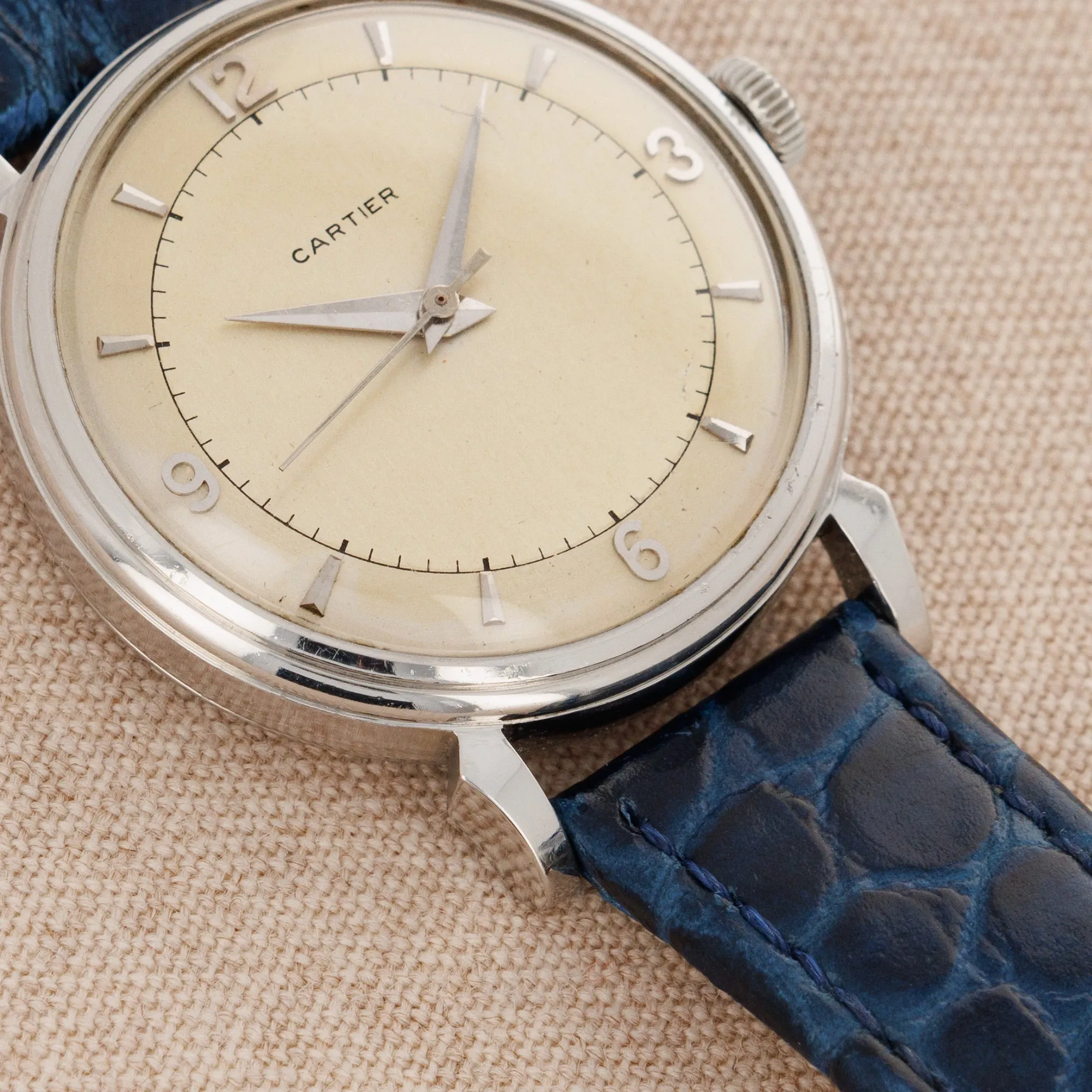 Cartier Steel Watch with Bumper Automatic Movement, European Watch & Clock