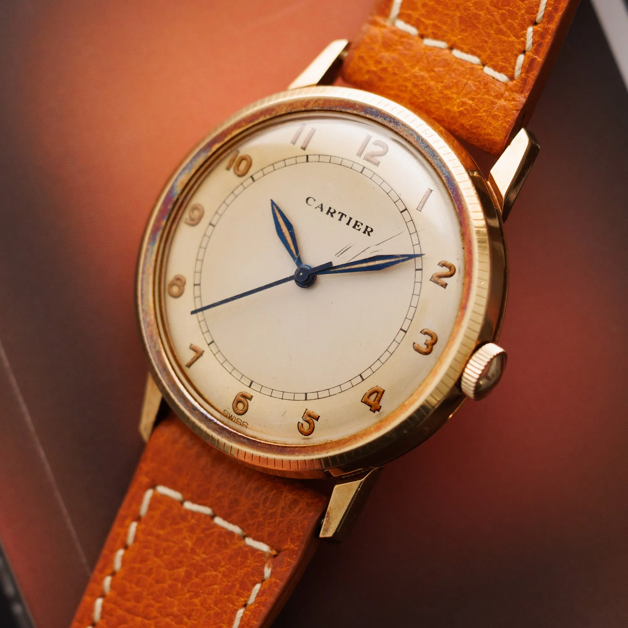 Cartier Yellow Gold Bumper Automatic Watch, European Watch & Clock