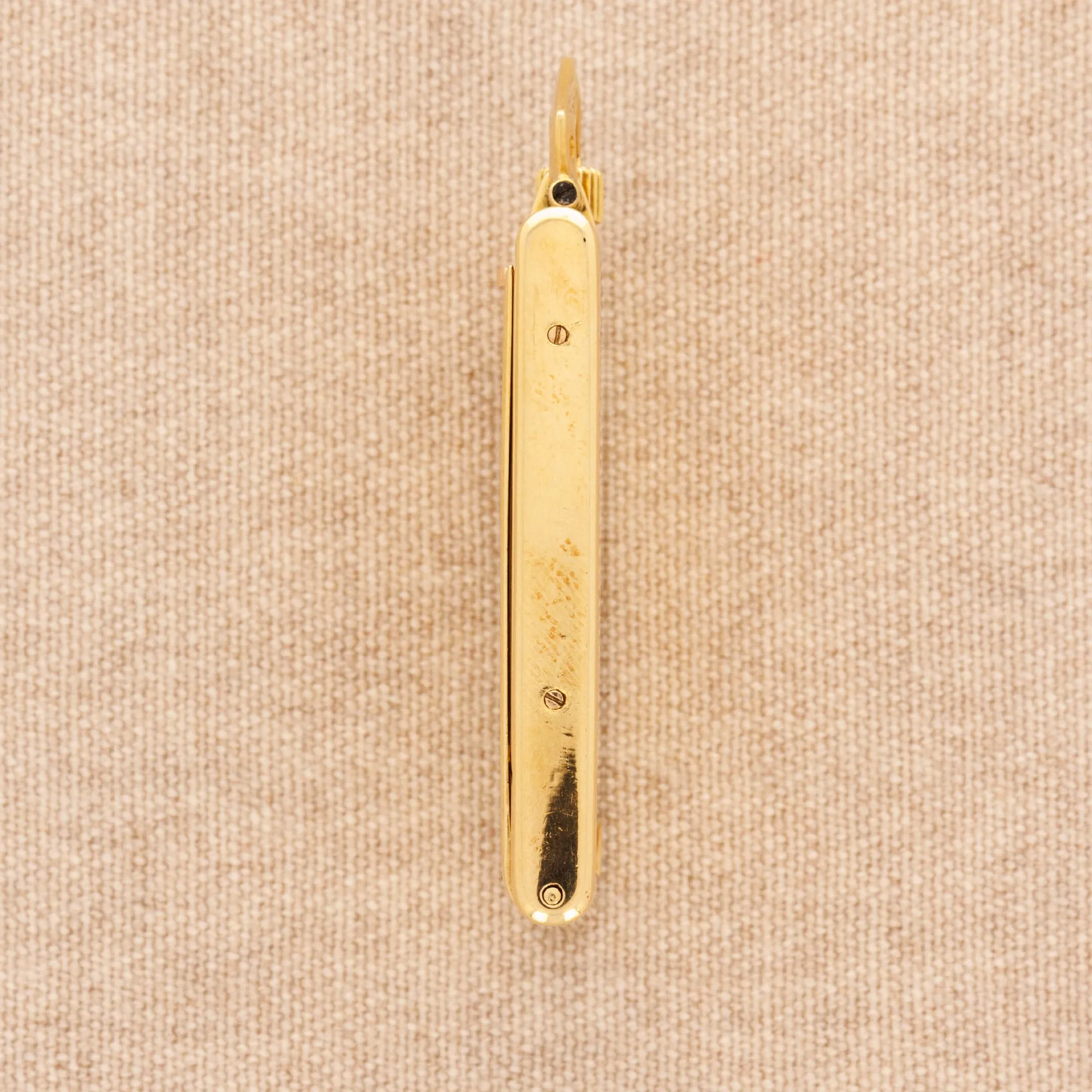 Cartier Yellow Gold Tank Travel Clock, Sold in London