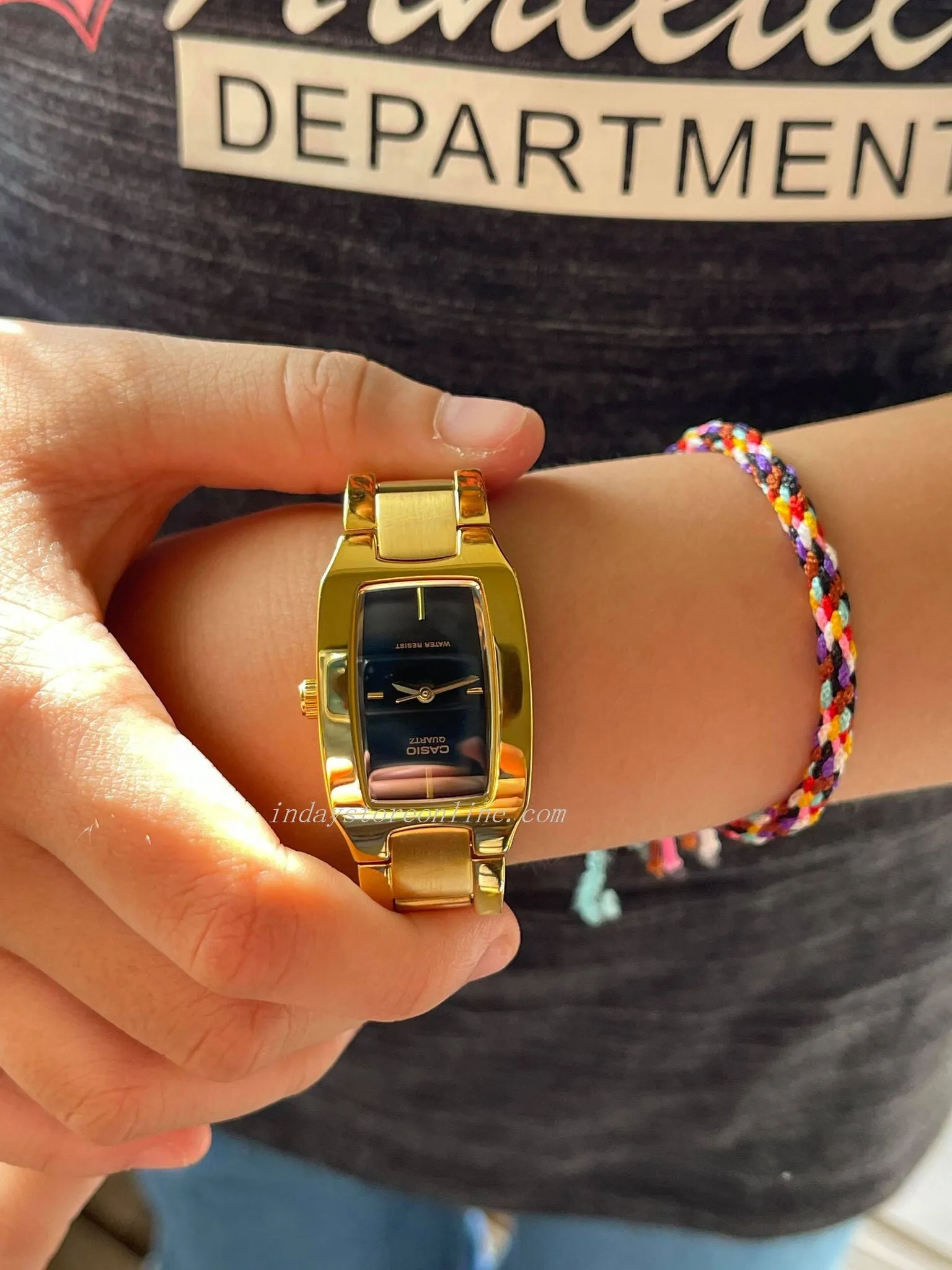 Casio Fashion Women's Watch LTP-1165N-1C Gold Plated Stainless Steel Band Mineral Glass