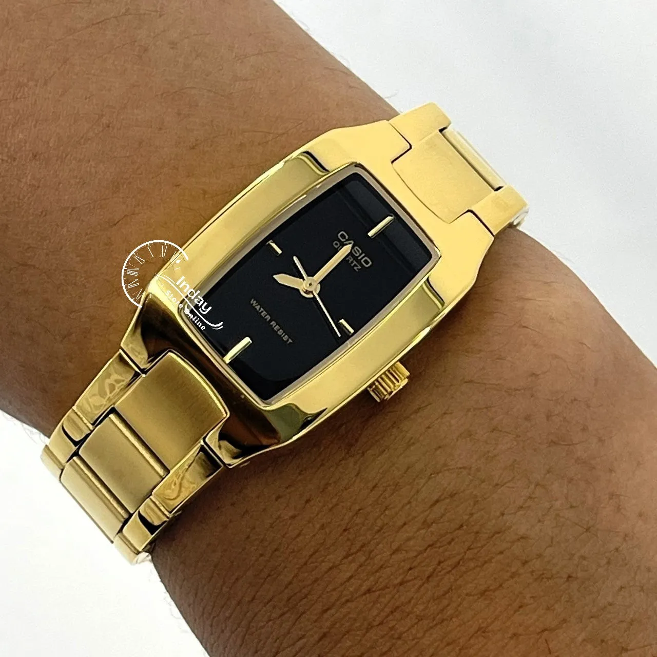 Casio Fashion Women's Watch LTP-1165N-1C Gold Plated Stainless Steel Band Mineral Glass