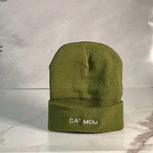 Cat Mom Cuffed Beanie