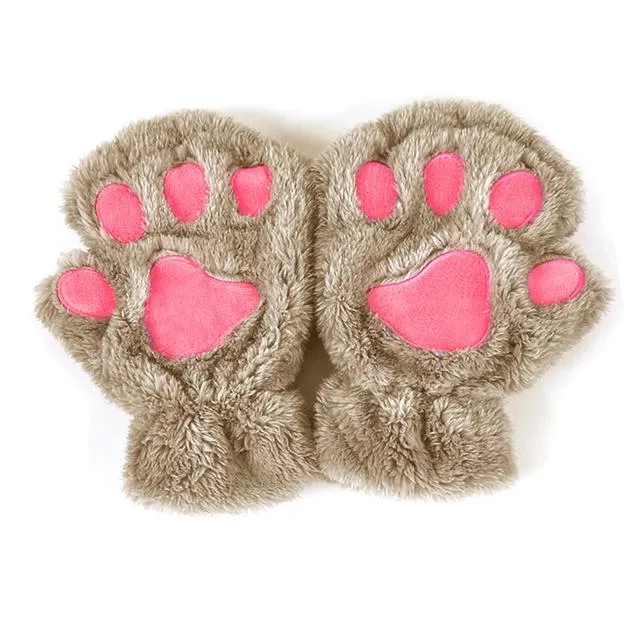 Cat Paw & Claw Furry Gloves
