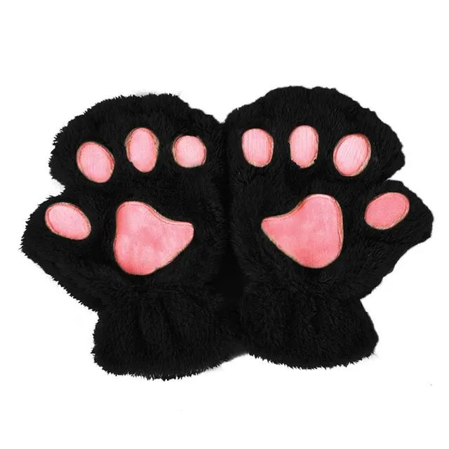 Cat Paw & Claw Furry Gloves