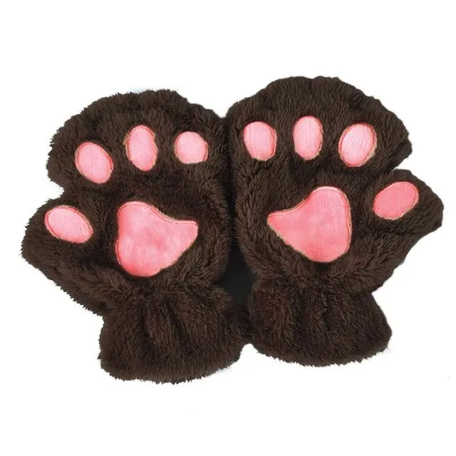 Cat Paw & Claw Furry Gloves