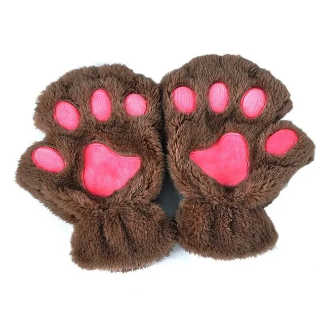 Cat Paw & Claw Furry Gloves