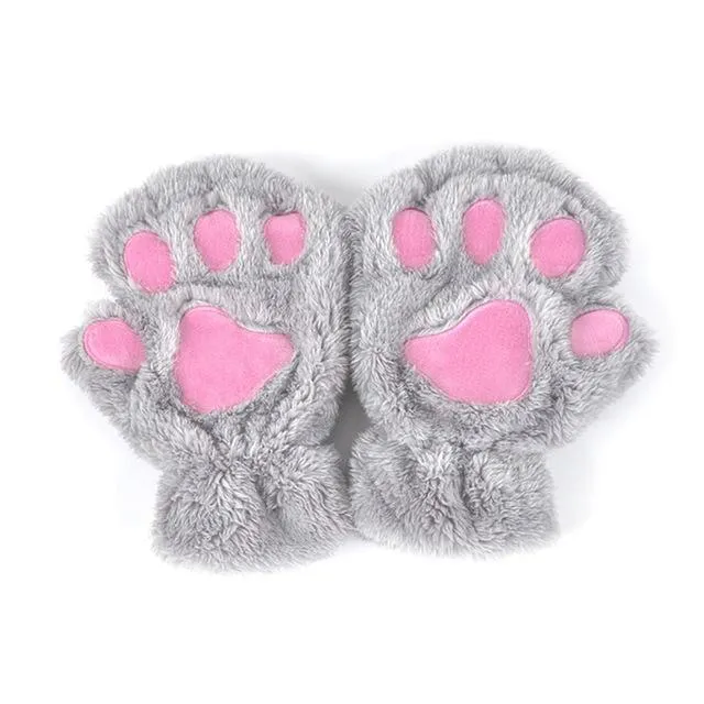Cat Paw & Claw Furry Gloves
