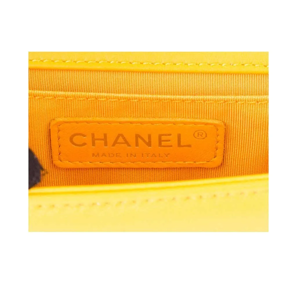 Chanel Boy Bag Yellow SHW
