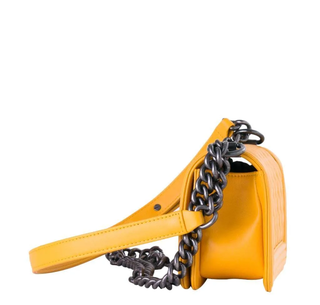 Chanel Boy Bag Yellow SHW