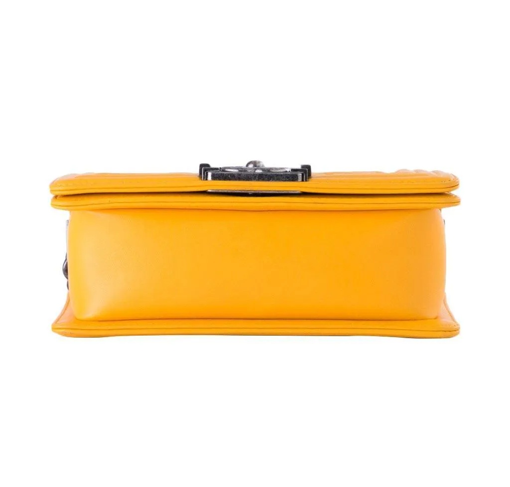 Chanel Boy Bag Yellow SHW