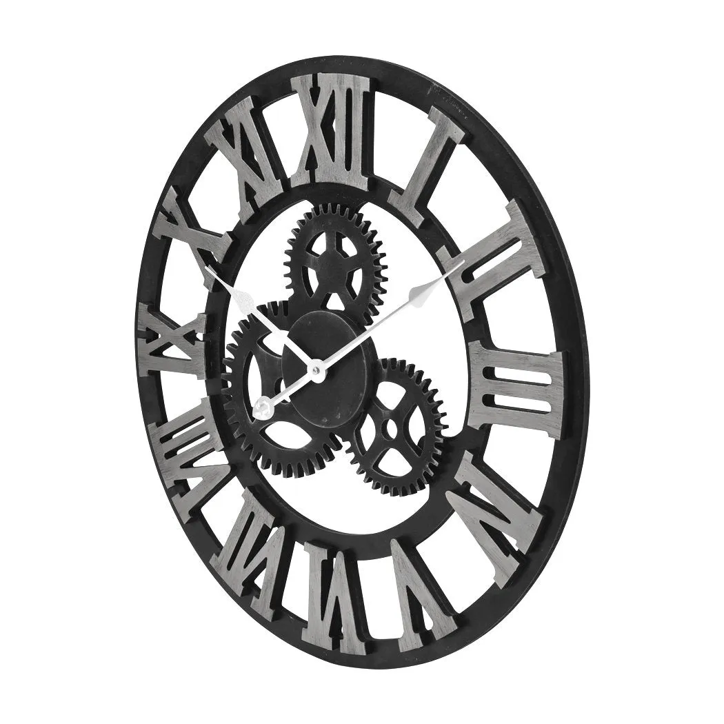 Chic Large Art Wall Clock Rustic Iron Metal Vintage Industrial luxury French