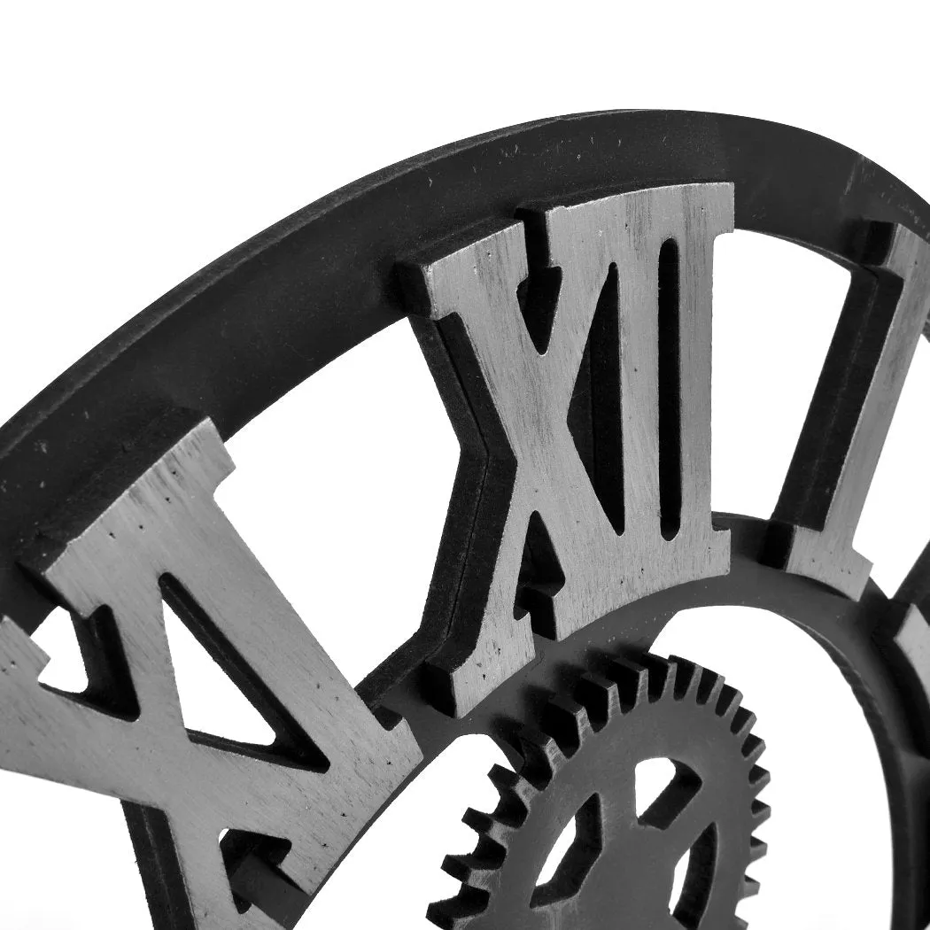 Chic Large Art Wall Clock Rustic Iron Metal Vintage Industrial luxury French