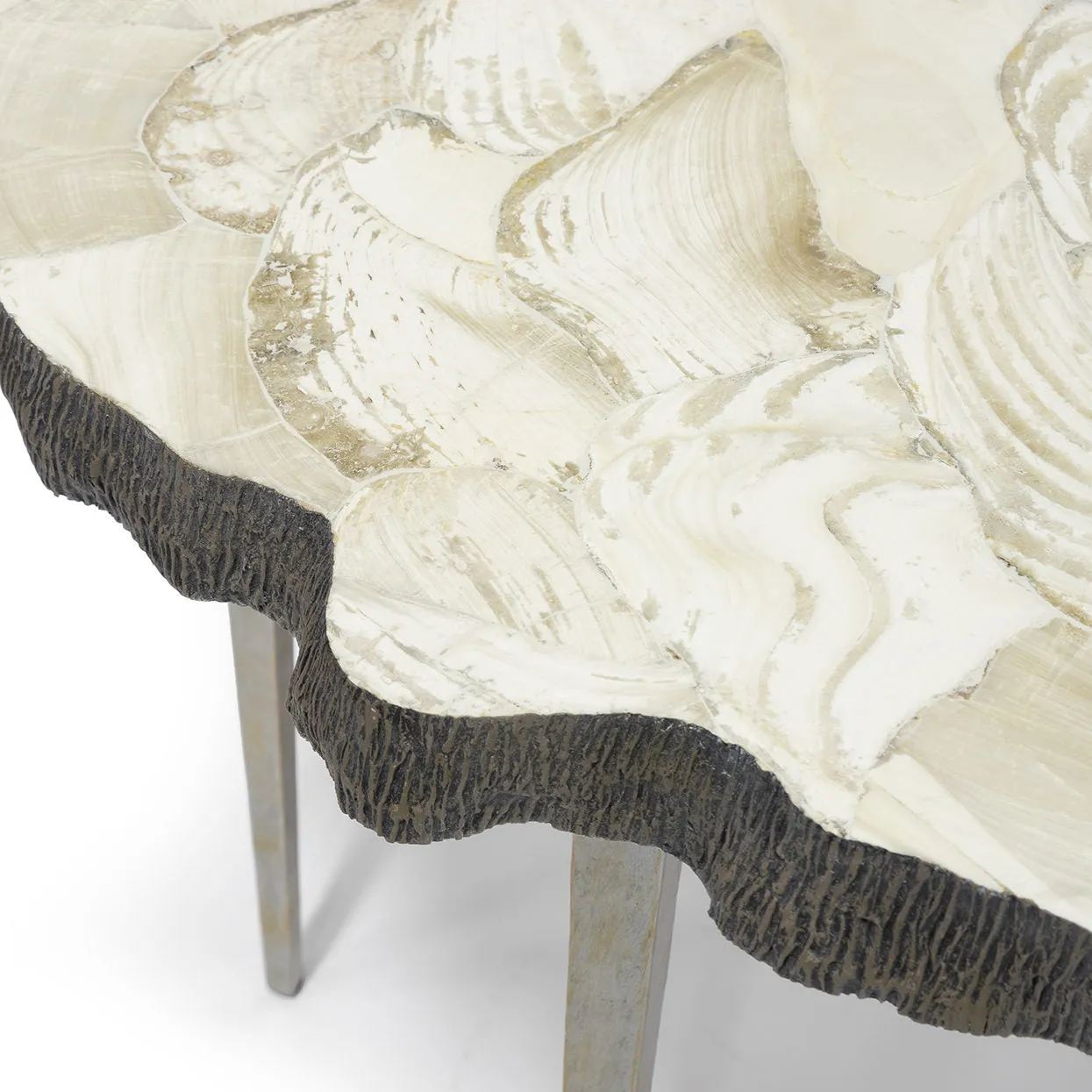 Chloe Fossilized Clam Console Table