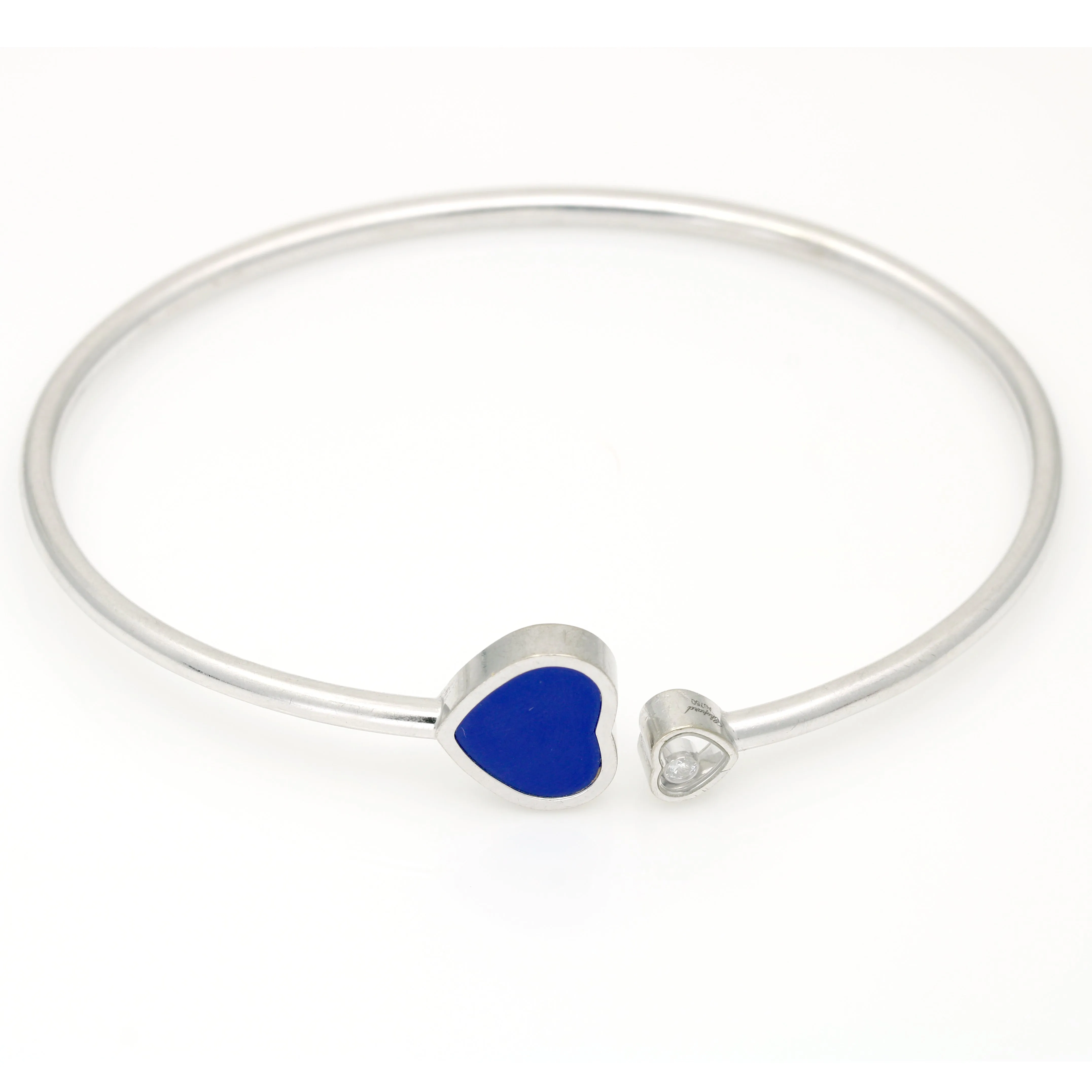 Chopard Happy Hearts Bangle Bracelet - Floating Diamond and Lapis Lazuli