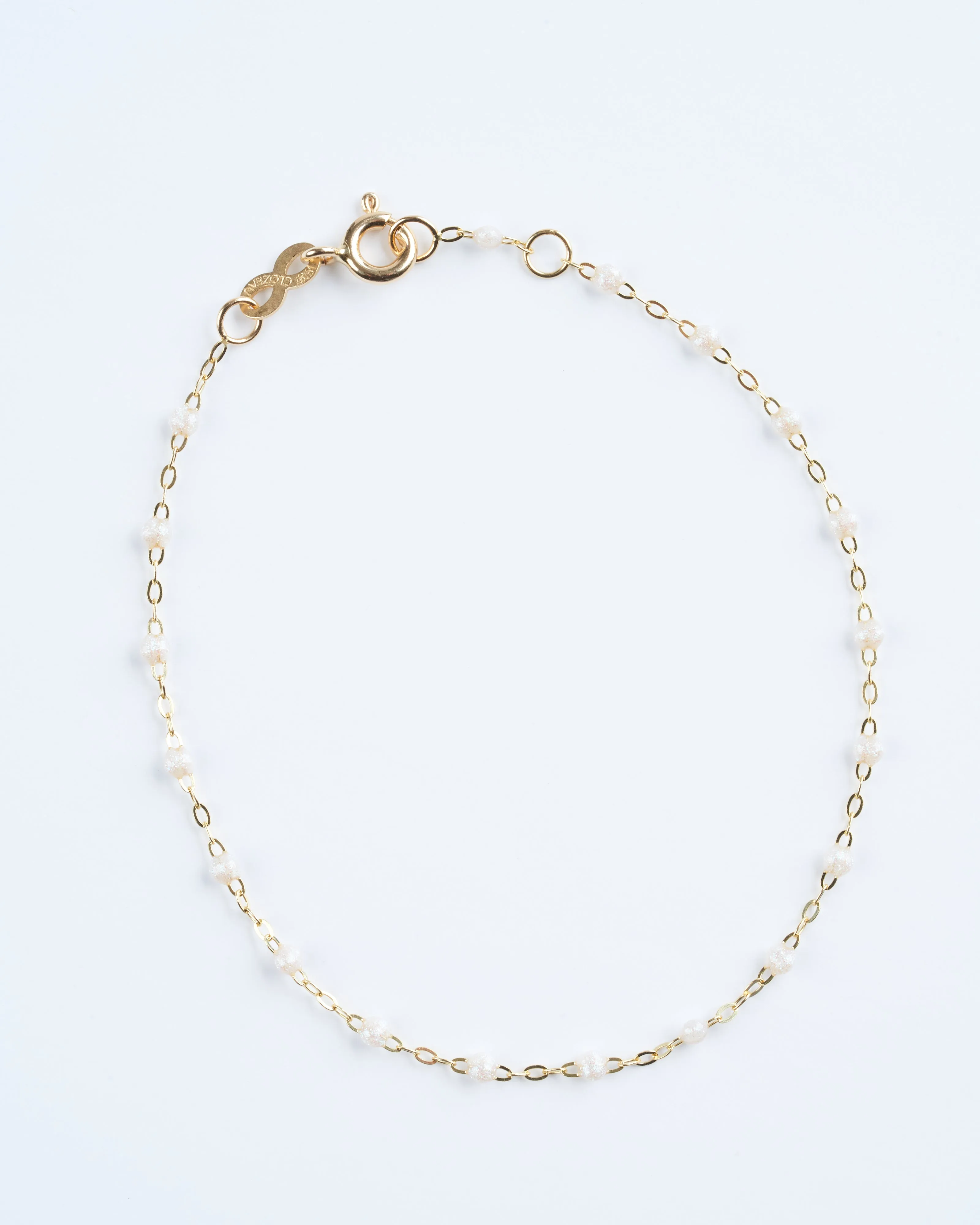 classic gigi bracelet 6.7" bracelet with opal - yellow gold with opal