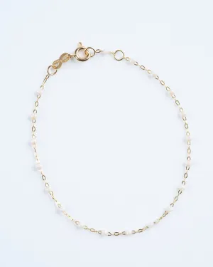 classic gigi bracelet 6.7" bracelet with opal - yellow gold with opal