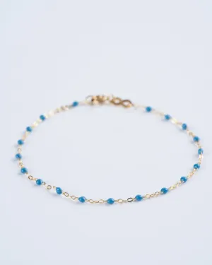classic gigi yellow gold bracelet 6.7" with jeans - gold